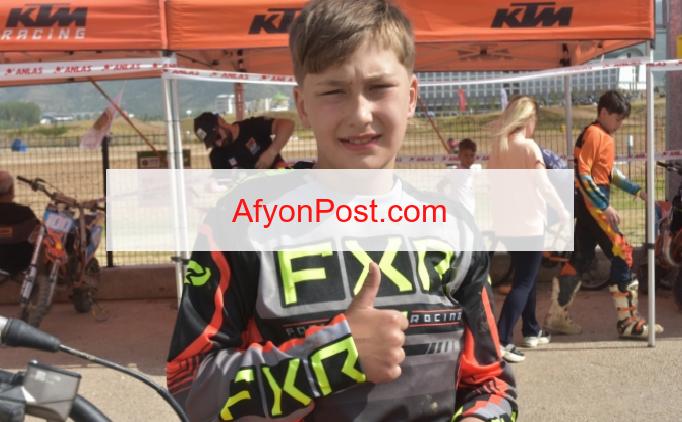 12 yaşındaki motokrosçu Efe Okur’un gözü şampiyonluklarda
